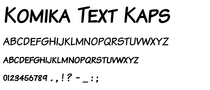 Komika Text Kaps font